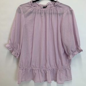 1. State Ruffle Blouse Purple